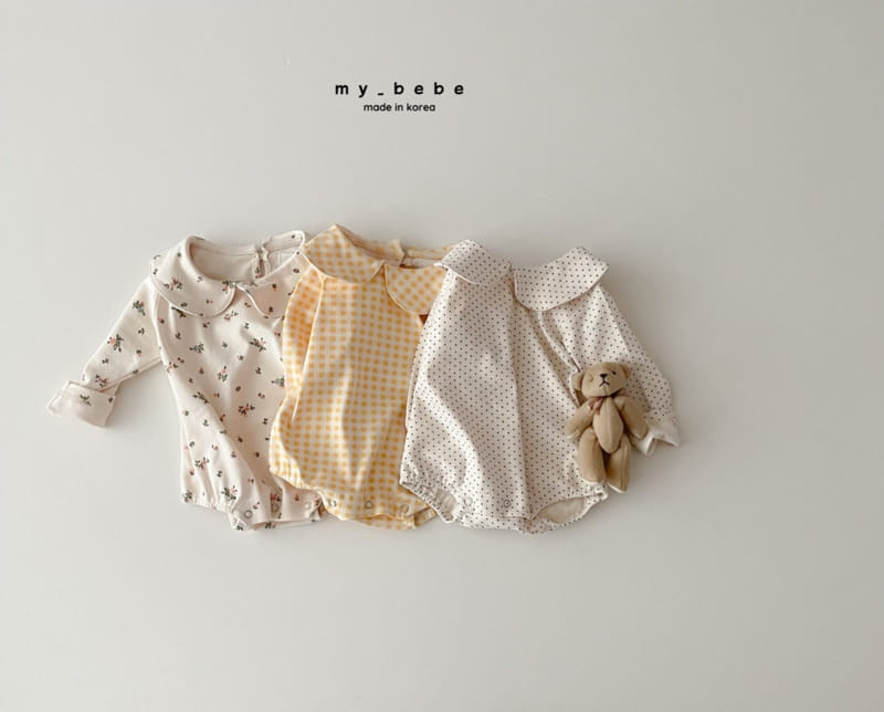 My Bebe - Korean Baby Fashion - #onlinebabyshop - Circle Collar Bodysuit - 2