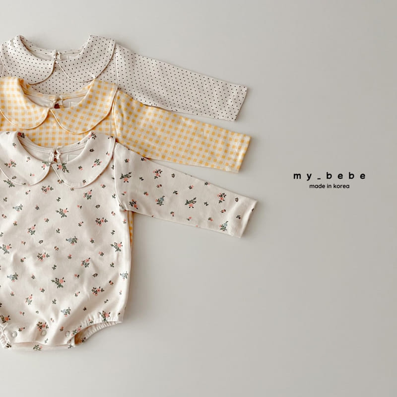 My Bebe - Korean Baby Fashion - #smilingbaby - Circle Collar Bodysuit - 3