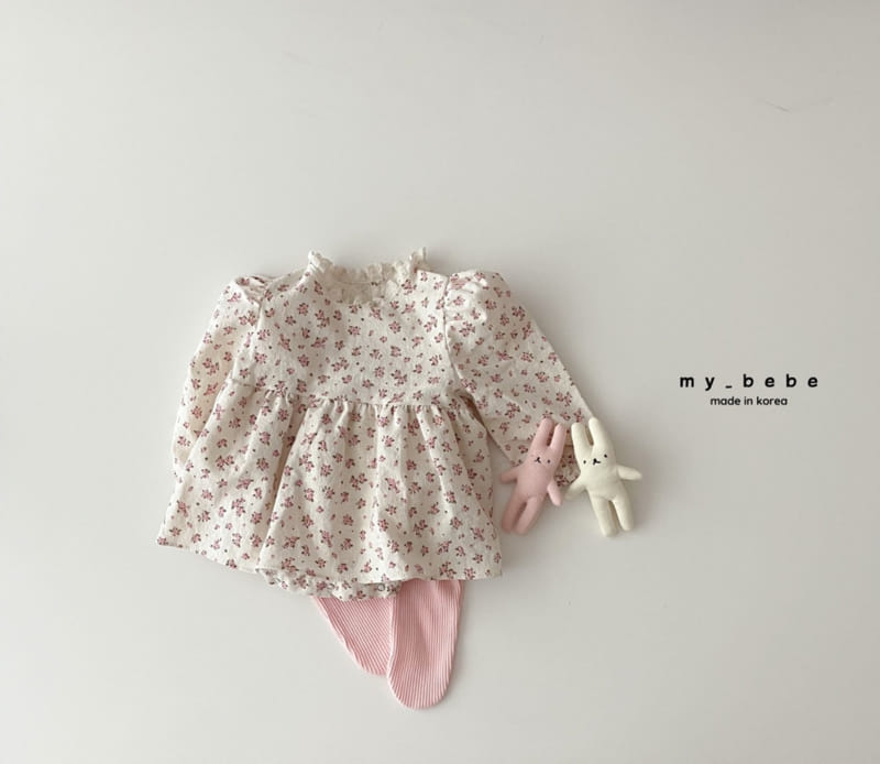 My Bebe - Korean Baby Fashion - #smilingbaby - Flower one-piece Bodysuit - 11