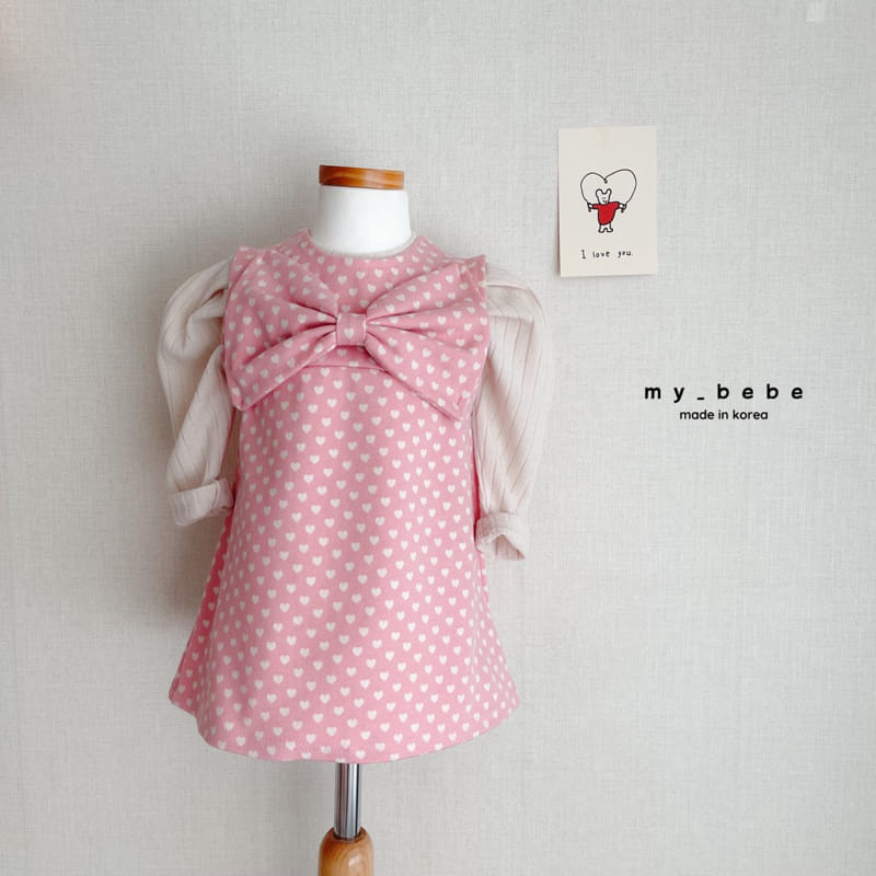 My Bebe - Korean Children Fashion - #Kfashion4kids - Ribbon One-piece - 7