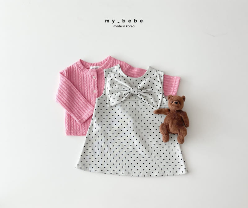 My Bebe - Korean Children Fashion - #childofig - Ribbon One-piece - 12