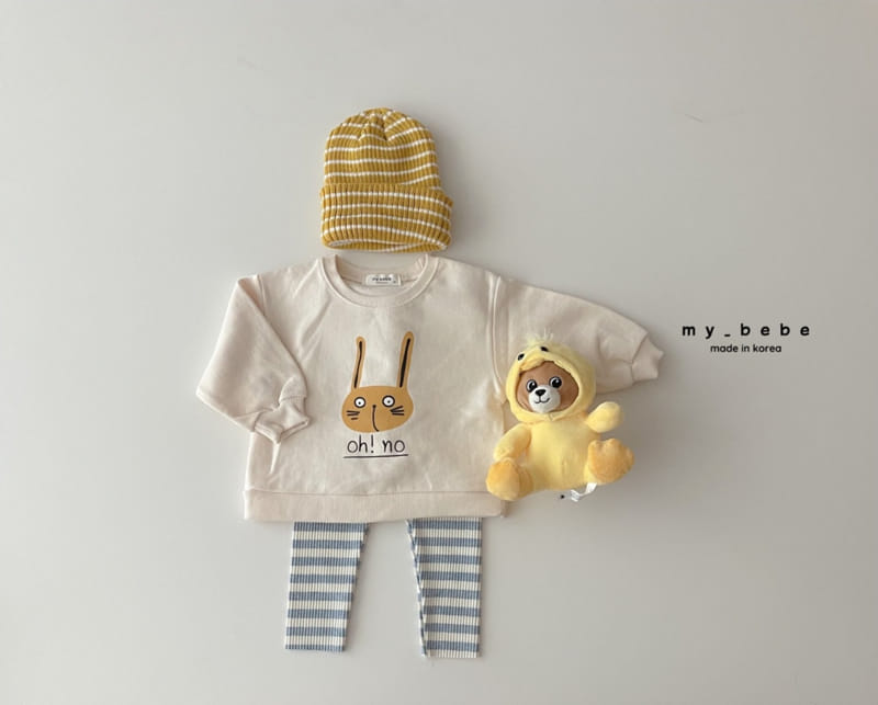 My Bebe - Korean Children Fashion - #designkidswear - Stripes Rib Leggings - 10