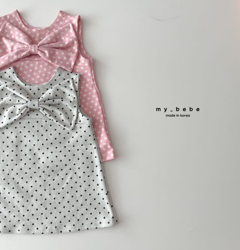 My Bebe - Korean Children Fashion - #fashionkids - Ribbon One-piece - 3