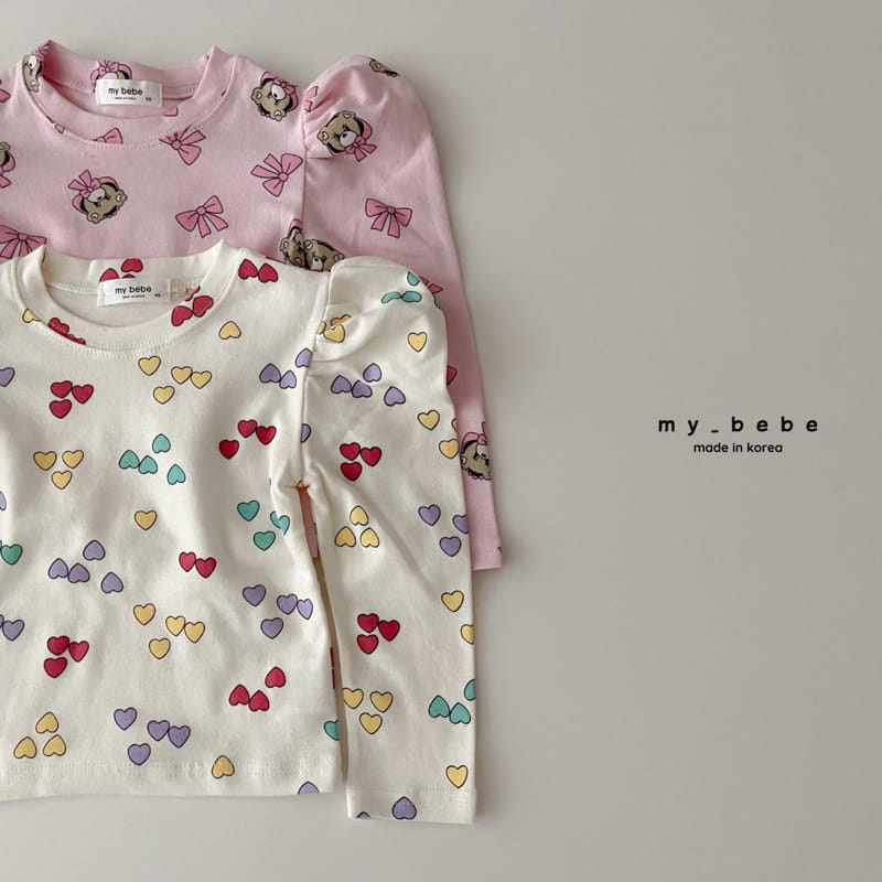 My Bebe - Korean Children Fashion - #fashionkids - Colorful Puff Tee - 2