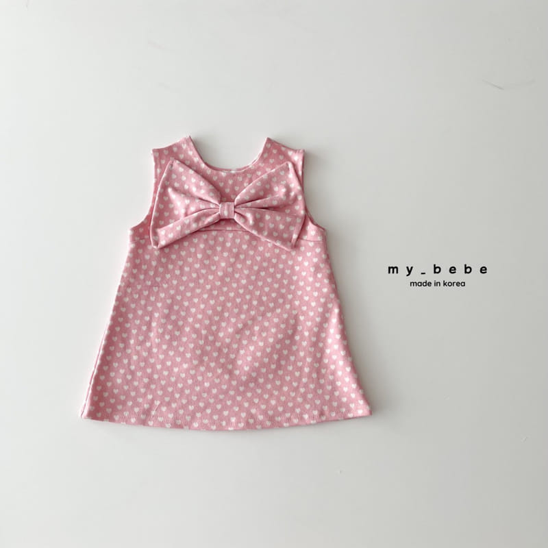 My Bebe - Korean Children Fashion - #fashionkids - Ribbon One-piece - 4