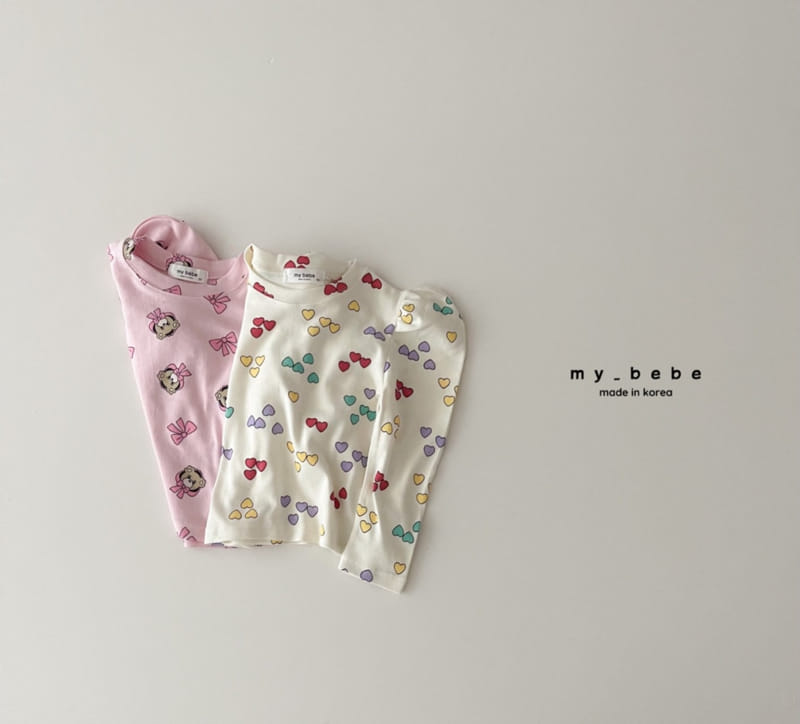 My Bebe - Korean Children Fashion - #kidsshorts - Colorful Puff Tee - 3