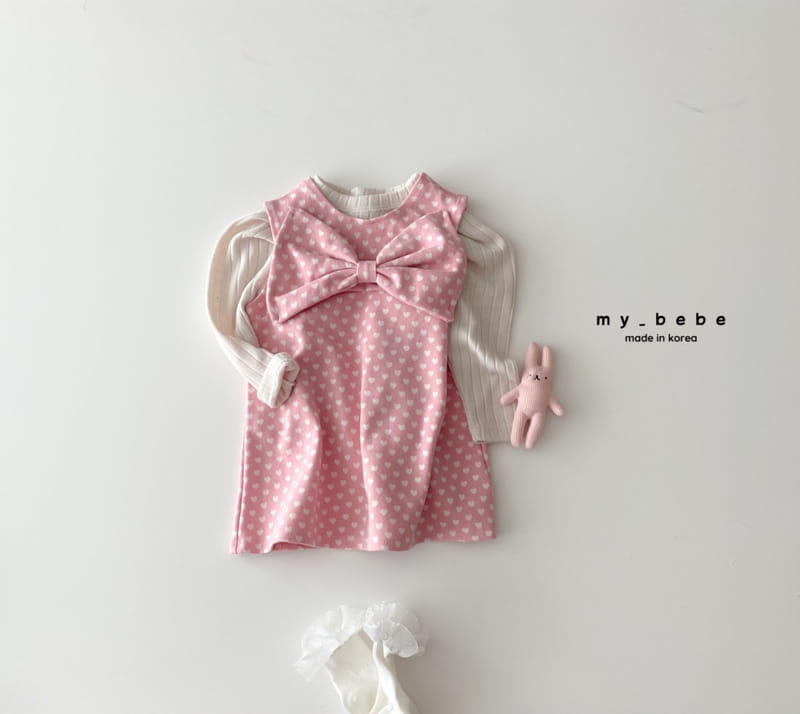 My Bebe - Korean Children Fashion - #kidsstore - Ribbon One-piece - 5