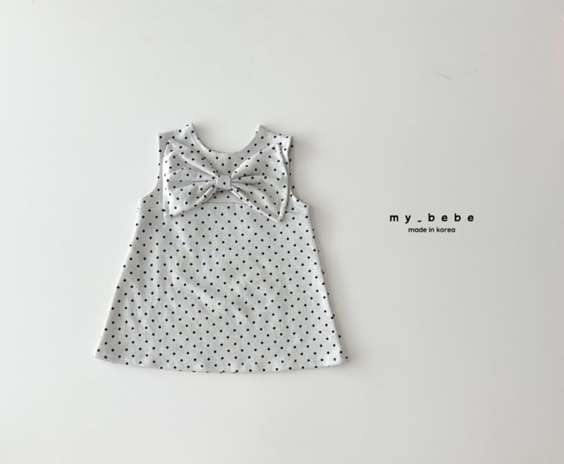 My Bebe - Korean Children Fashion - #minifashionista - Ribbon One-piece - 10