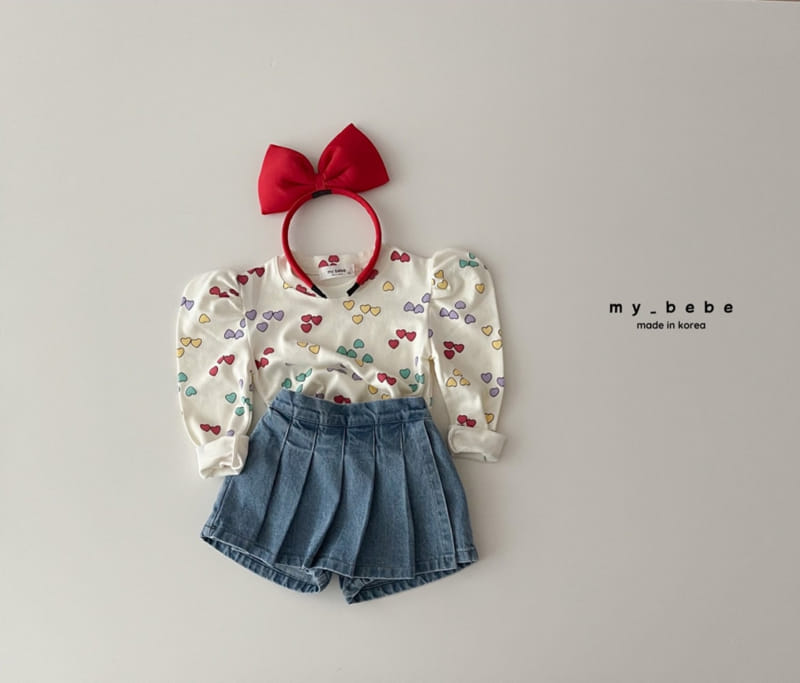 My Bebe - Korean Children Fashion - #minifashionista - Wrinkle Skirt Pants - 8