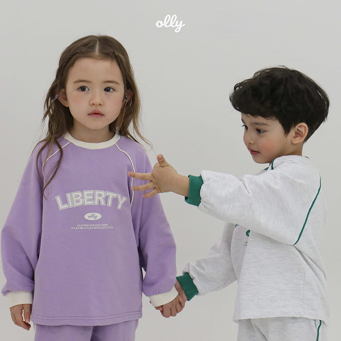 Ollymarket - Korean Children Fashion - #minifashionista - Liberty Sweatshirt Bottom Set - 4