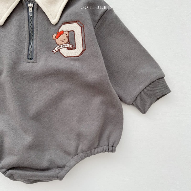 Oott Bebe - Korean Baby Fashion - #babyboutiqueclothing - O Bear Collar Bodysuit - 6