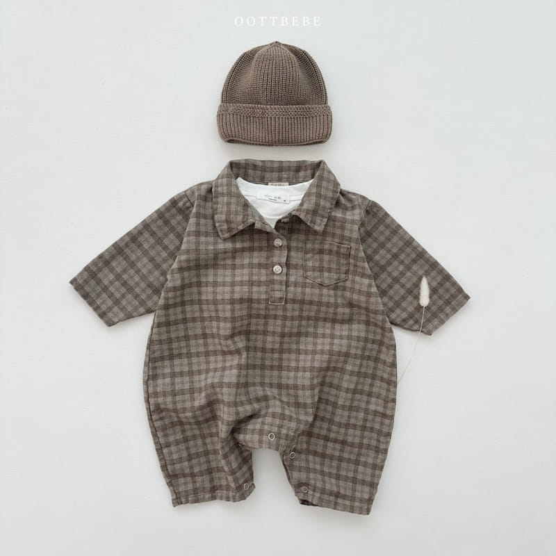 Oott Bebe - Korean Baby Fashion - #babyboutiqueclothing - Basic Check Bodysuit - 2