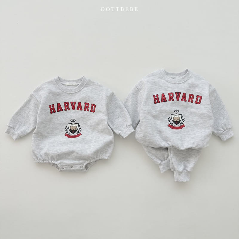 Oott Bebe - Korean Baby Fashion - #babyclothing - Havard Bear Bodysuit - 12