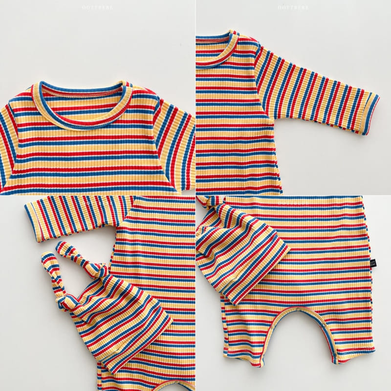 Oott Bebe - Korean Baby Fashion - #babyootd - Tomato Rib Bodysuit Set - 12