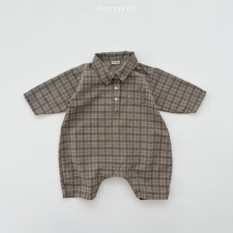 Oott Bebe - Korean Baby Fashion - #babyoutfit - Basic Check Bodysuit - 10