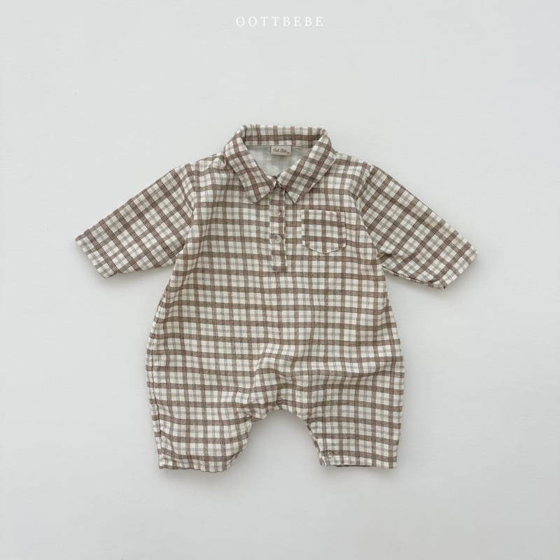 Oott Bebe - Korean Baby Fashion - #babyoutfit - Basic Check Bodysuit - 11