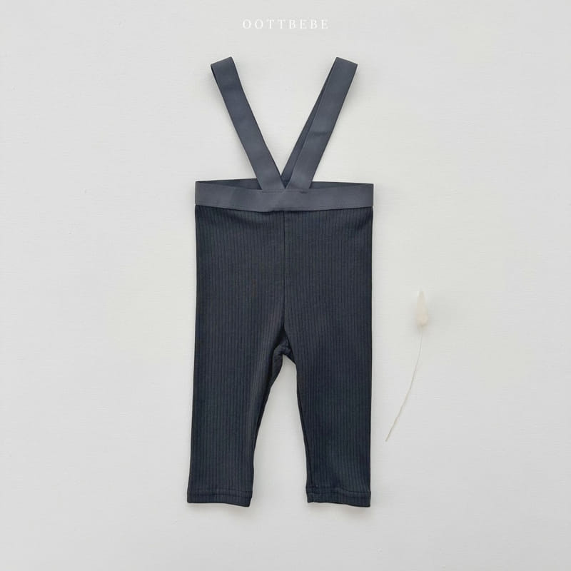 Oott Bebe - Korean Baby Fashion - #smilingbaby - Sweat Dungarees Leggings - 7