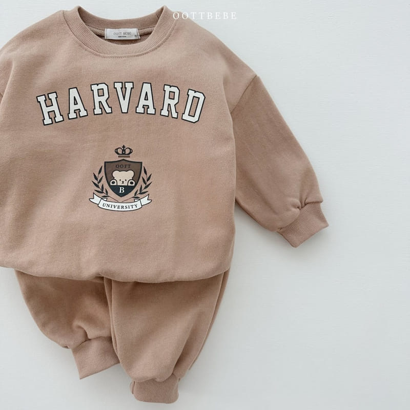 Oott Bebe - Korean Children Fashion - #childrensboutique - Havard Bear Top Bottom Set - 11