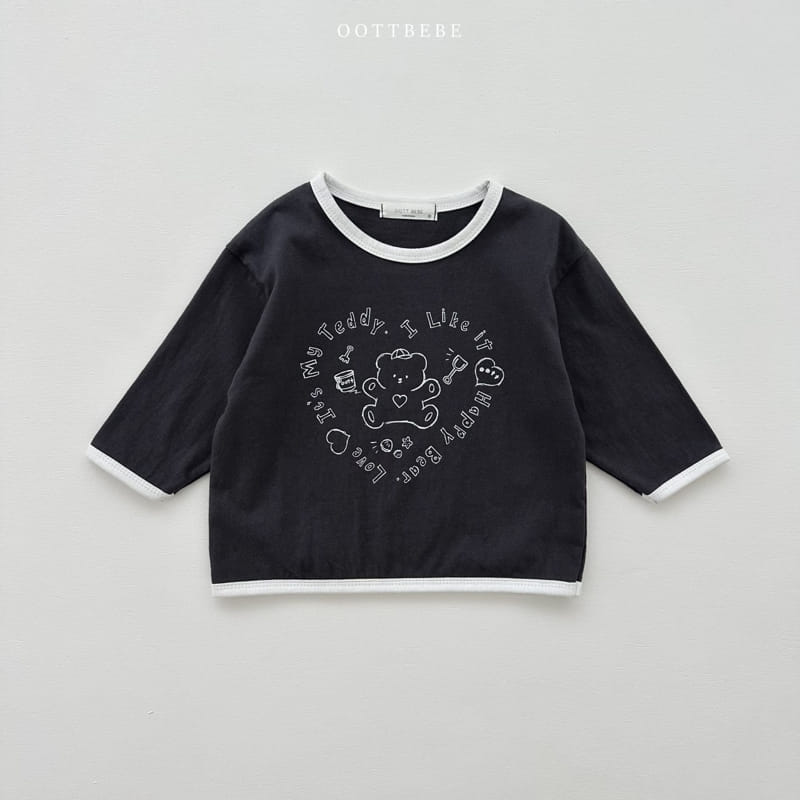 Oott Bebe - Korean Children Fashion - #fashionkids - Sketch Piping Tee - 2