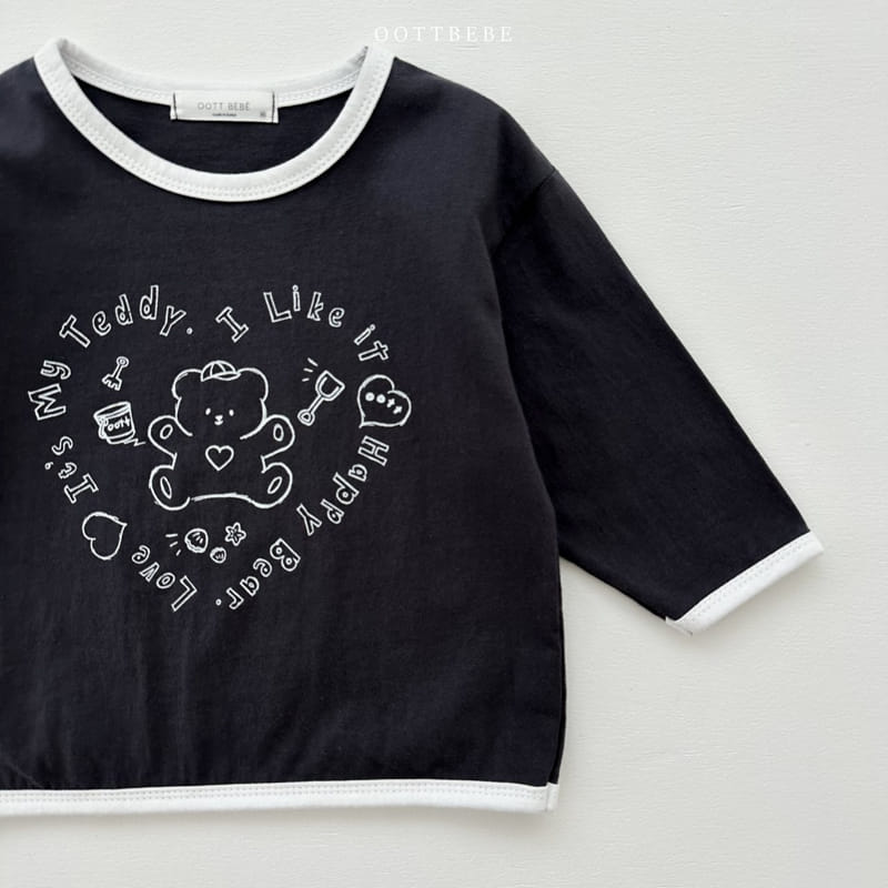 Oott Bebe - Korean Children Fashion - #kidzfashiontrend - Sketch Piping Tee - 5