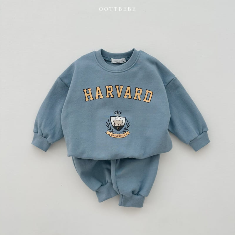 Oott Bebe - Korean Children Fashion - #littlefashionista - Havard Bear Top Bottom Set - 3