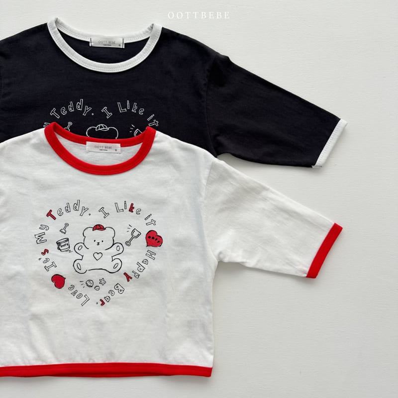 Oott Bebe - Korean Children Fashion - #minifashionista - Sketch Piping Tee - 9