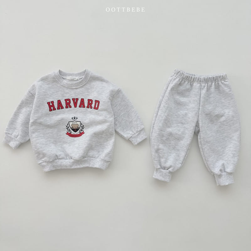 Oott Bebe - Korean Children Fashion - #todddlerfashion - Havard Bear Top Bottom Set - 7