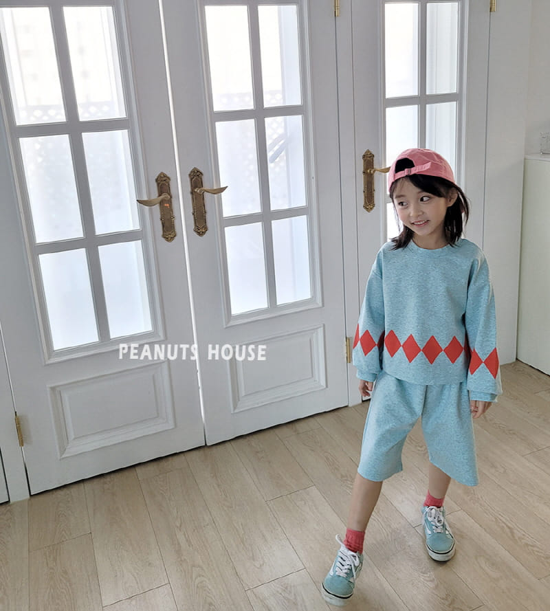 Peanuts - Korean Children Fashion - #stylishchildhood - Agyle Top Bottom Set - 4