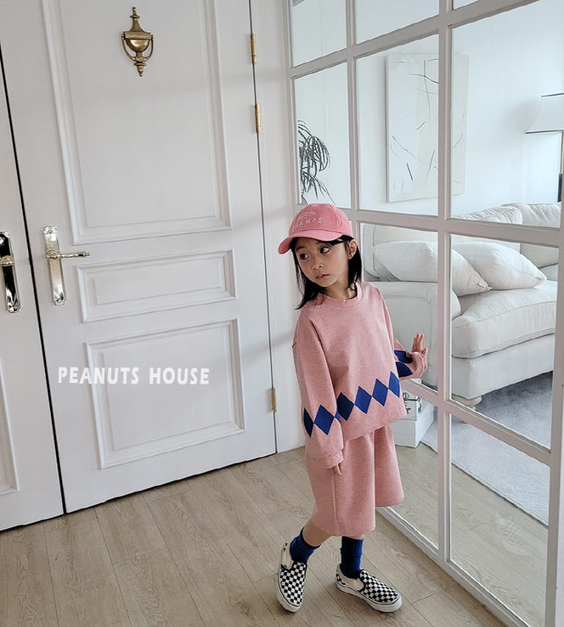 Peanuts - Korean Children Fashion - #designkidswear - Agyle Top Bottom Set - 6