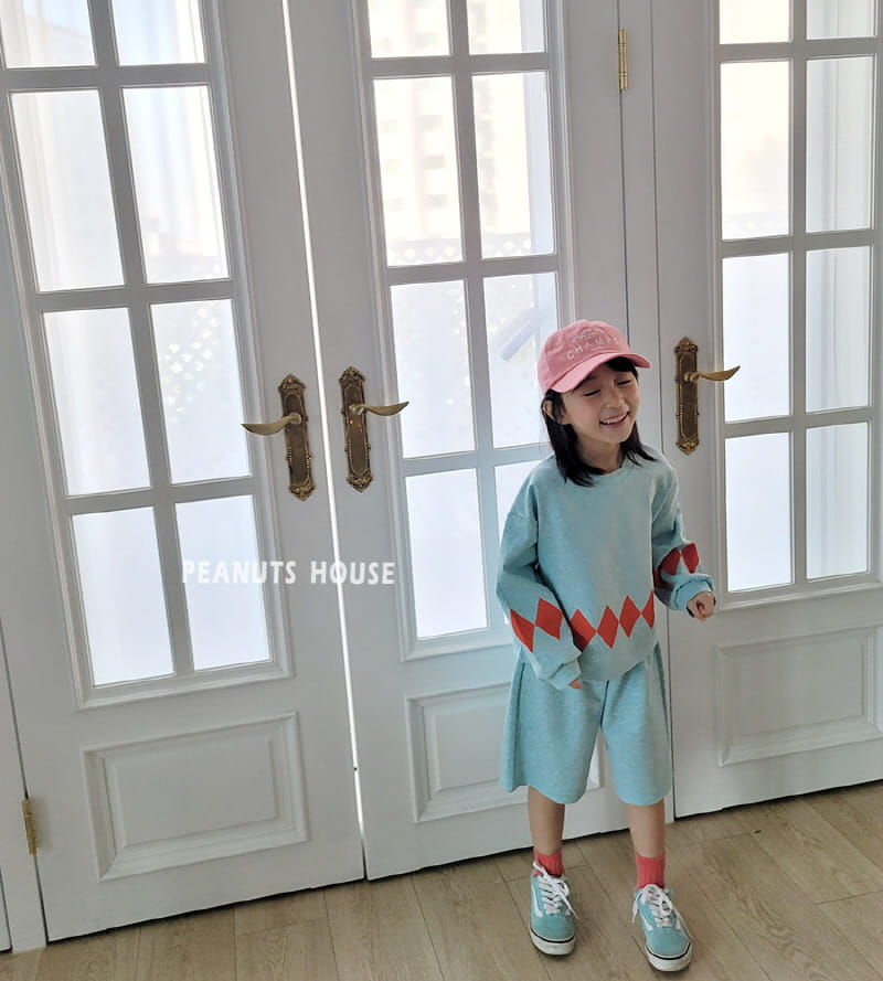 Peanuts - Korean Children Fashion - #fashionkids - Agyle Top Bottom Set - 8