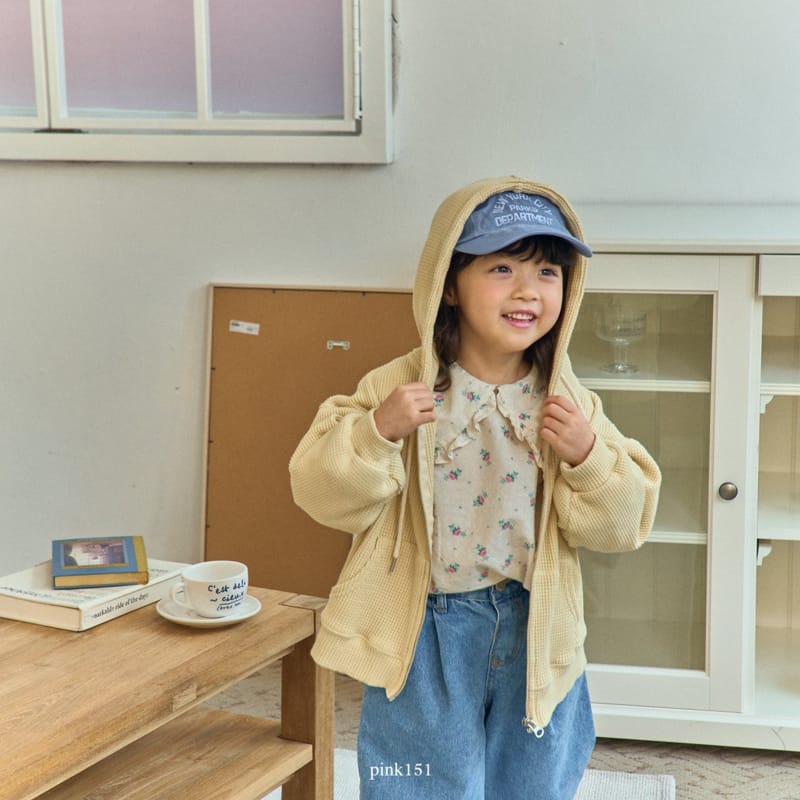 Pink151 - Korean Children Fashion - #prettylittlegirls - Waffle Hoody Zip-up - 9