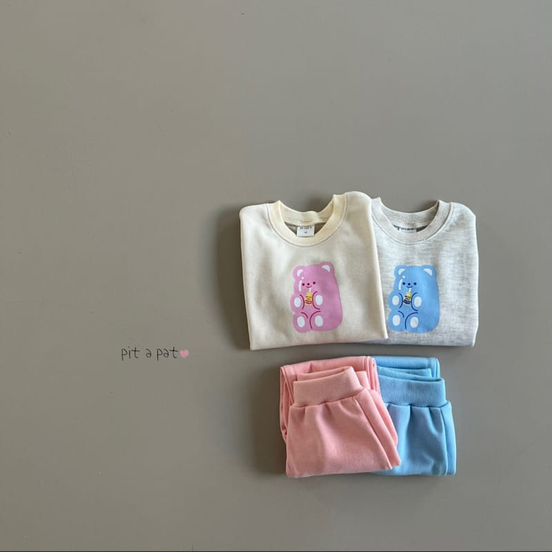 Pitapat - Korean Children Fashion - #discoveringself - Milk Bear Top Bottom Set - 6