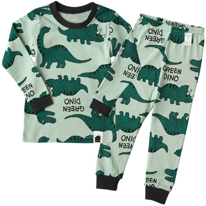 Puco - Korean Children Fashion - #littlefashionista - 30 Fraise Slim Fit Long Dino World Easywear