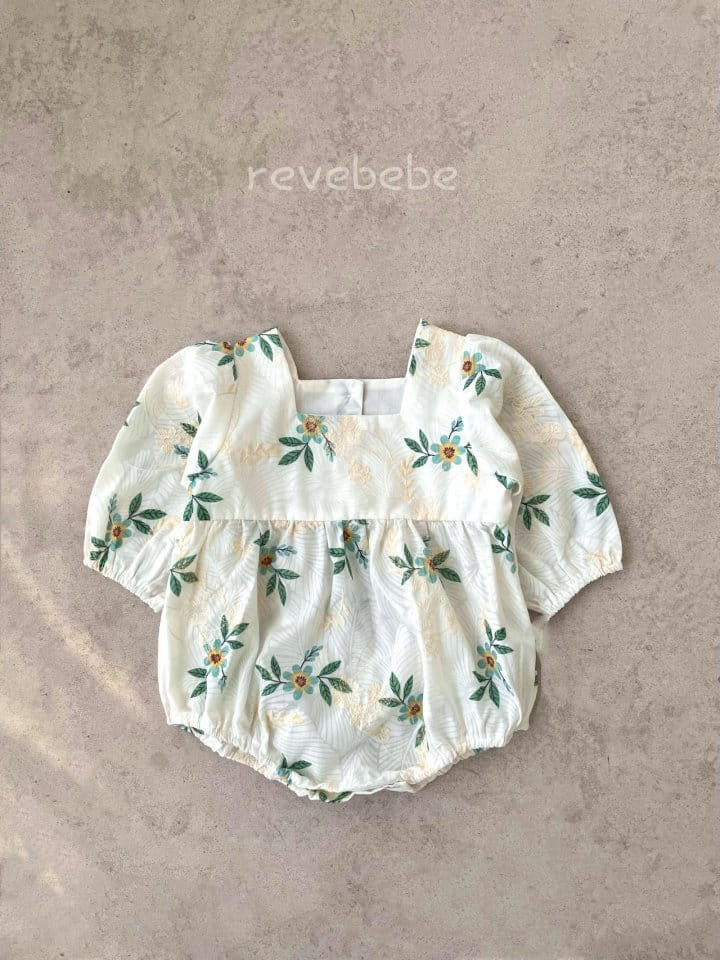 Reve Kid - Korean Baby Fashion - #onlinebabyboutique - Flower Embrodiery Bodysuit