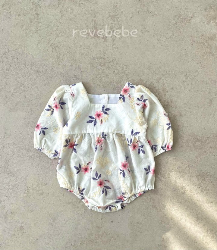 Reve Kid - Korean Baby Fashion - #onlinebabyshop - Flower Embrodiery Bodysuit - 2