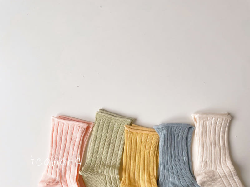 Teamand - Korean Children Fashion - #childofig - Bright Rib Dol Socks   - 7