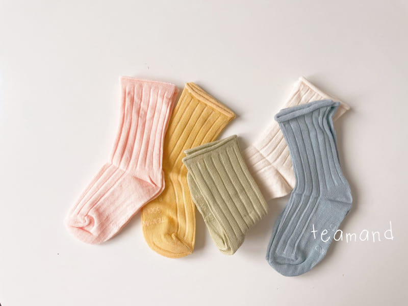 Teamand - Korean Children Fashion - #minifashionista - Bright Rib Dol Socks   - 5