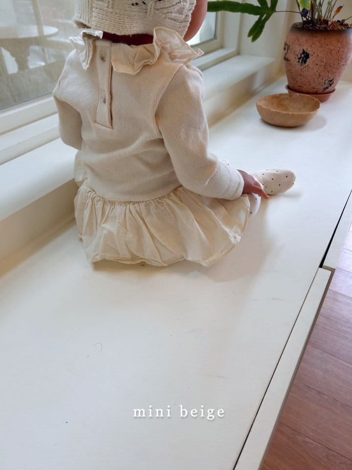 The Beige - Korean Baby Fashion - #babyfashion - Rib Skirt Bodysuit - 11