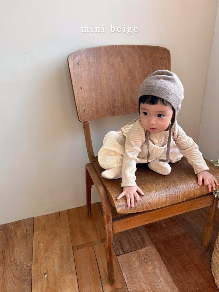 The Beige - Korean Baby Fashion - #babyoninstagram - Rib Button Tee - 3