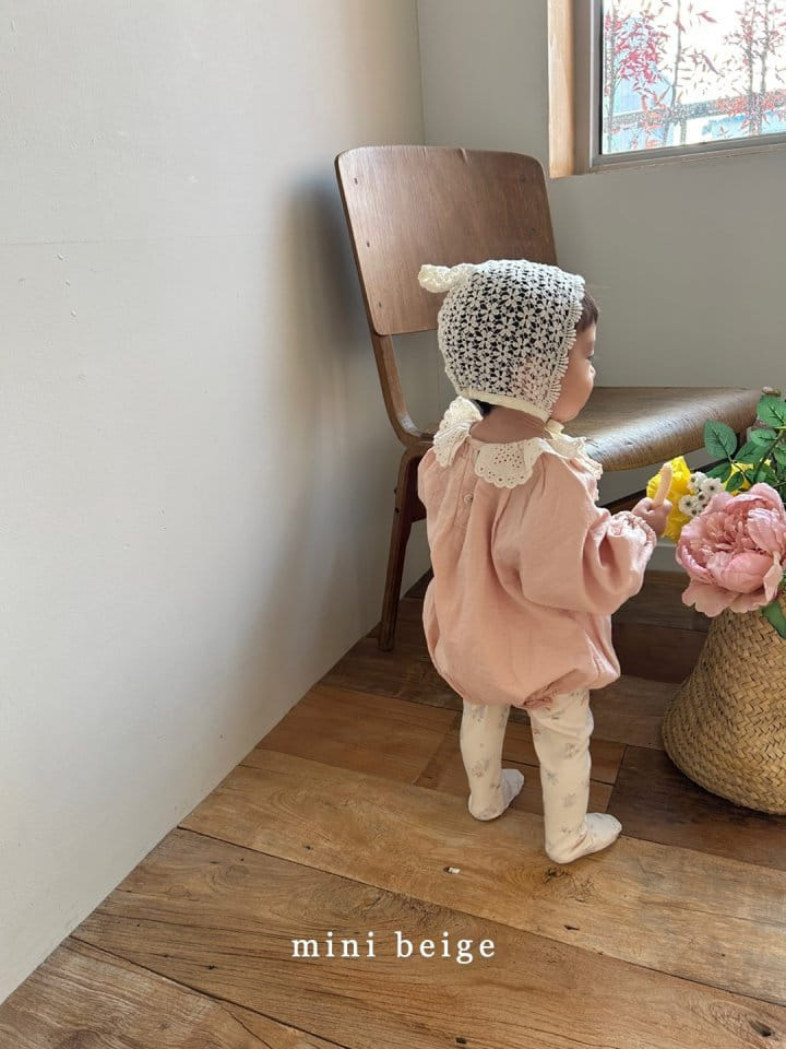 The Beige - Korean Baby Fashion - #babyootd - Lace Collar Bodysuit - 11