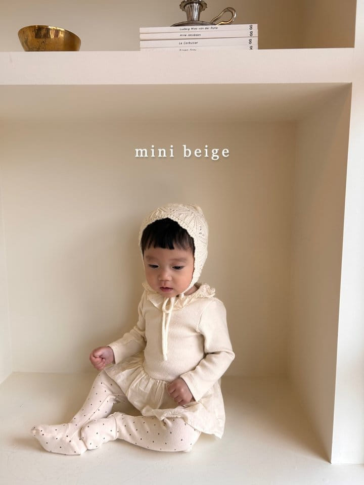 The Beige - Korean Baby Fashion - #onlinebabyboutique - Rib Skirt Bodysuit - 5