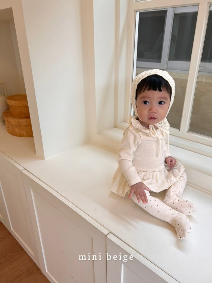 The Beige - Korean Baby Fashion - #smilingbaby - Rib Skirt Bodysuit - 7