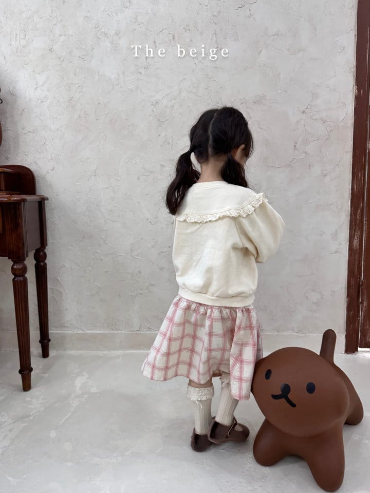 The Beige - Korean Children Fashion - #kidsshorts - Lace Sweatshirt - 7