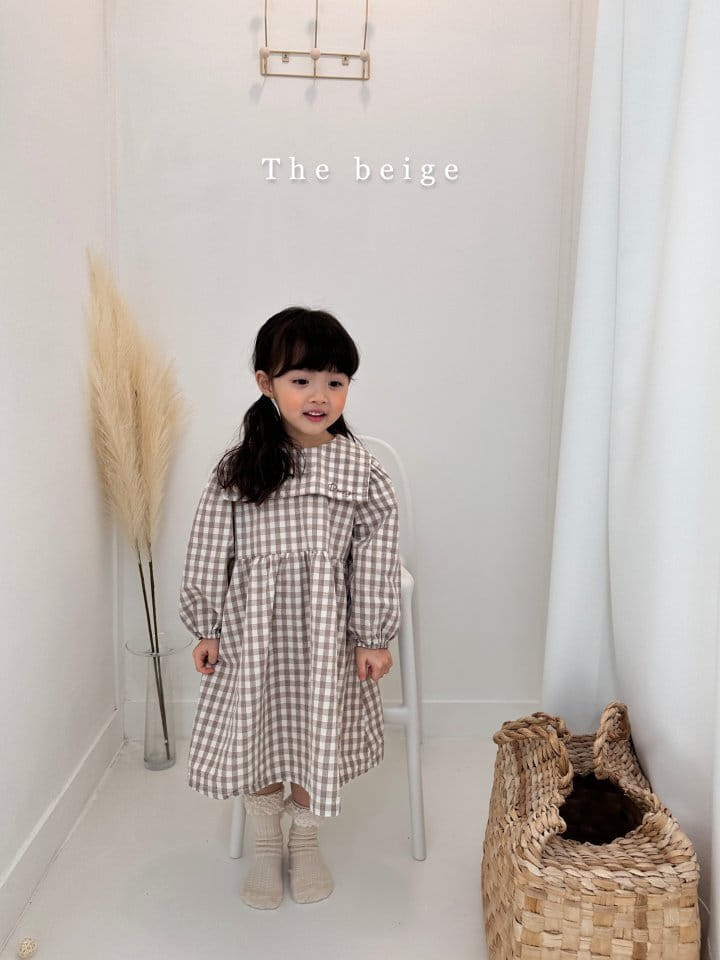 The Beige - Korean Children Fashion - #kidzfashiontrend - Check Embrodiery One-piece - 6