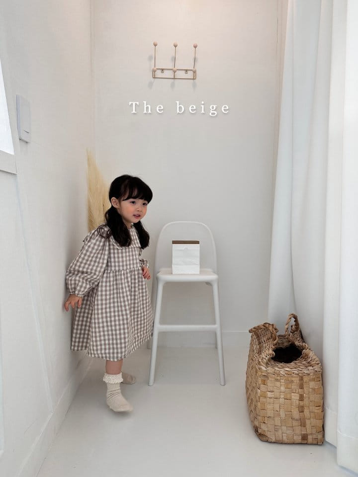 The Beige - Korean Children Fashion - #magicofchildhood - Check Embrodiery One-piece - 9