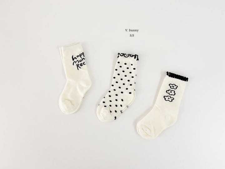 V Bunny - Korean Children Fashion - #childofig - Dot Socks Set - 10