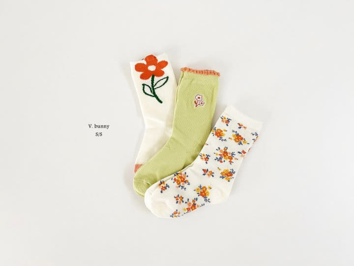 V Bunny - Korean Children Fashion - #discoveringself - Spring Socks Set