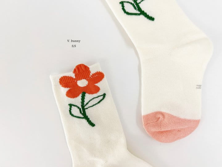 V Bunny - Korean Children Fashion - #kidsshorts - Spring Socks Set - 4