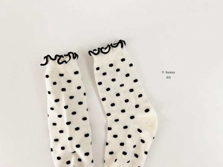 V Bunny - Korean Children Fashion - #littlefashionista - Dot Socks Set - 6