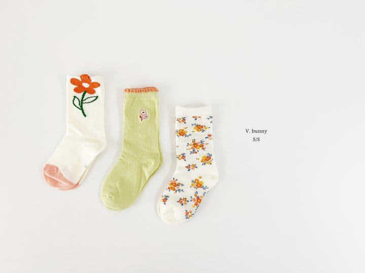 V Bunny - Korean Children Fashion - #minifashionista - Spring Socks Set - 9